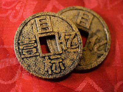 A gigantic ancient coin door