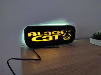 Black cat fishing lightbox for mmu