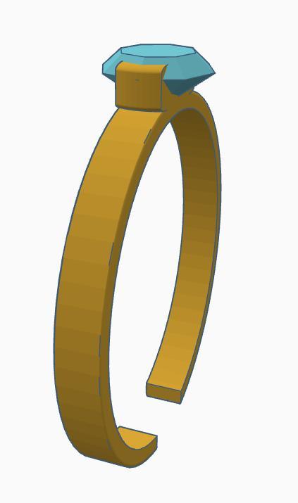 Ring with Diamond Jewel