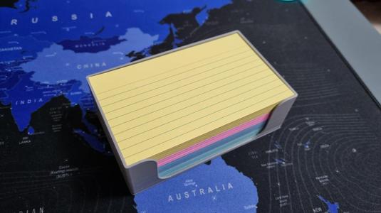 FlashCard holder for 127mm X 76mm