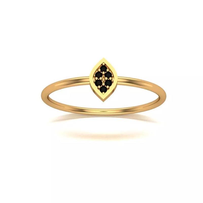 Jewelry gold ring with stones