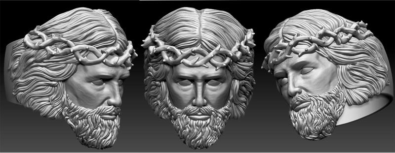 Jesus Face Ring