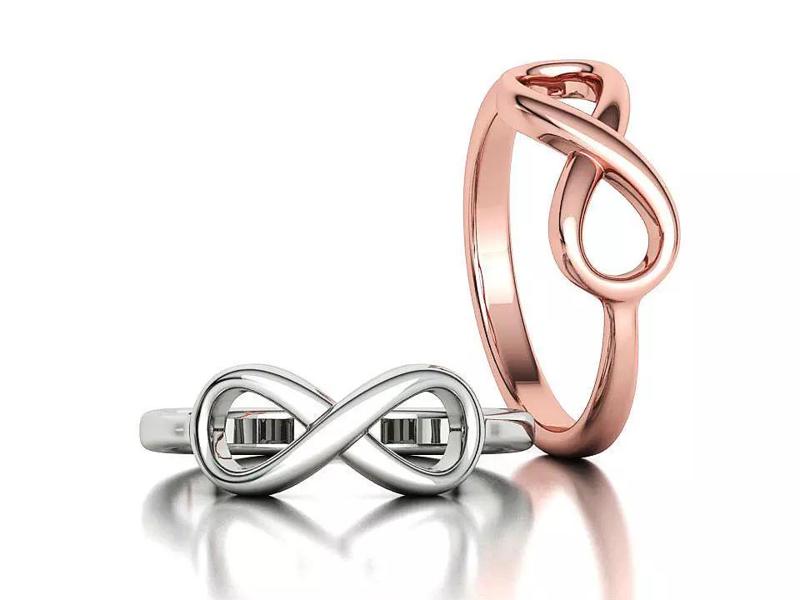 Infinity Endless Love Symbol Ring Stackable Ring 3dmodel