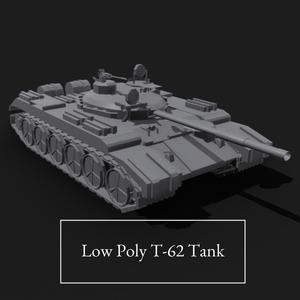 Low PolyT-62 Soviet Tank