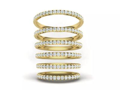 Diamond Classic Half Eternity band ring  sizes 48-58