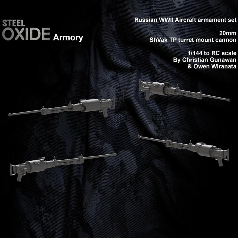 Soviet WWII SHVAK TP 20mm turret mount aircraft cannon