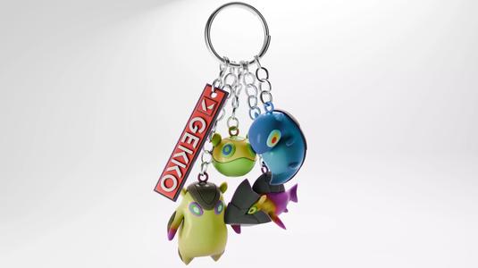 Gekko Abilities Wingman Dizzy MoshPit Trash Keychain - Valorant