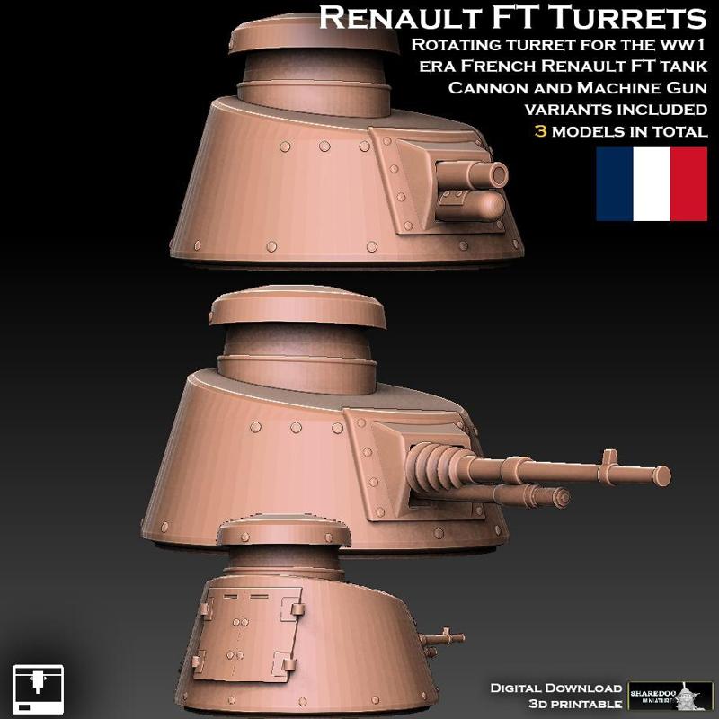 Renault FT Tank Turrets