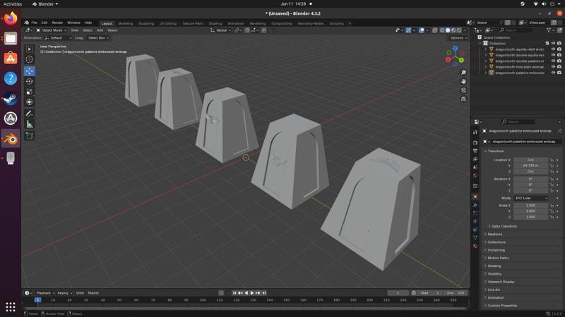 Dragonteeth Imperial Aquilla Palatine Tank Stoppers Hollow Endcaps