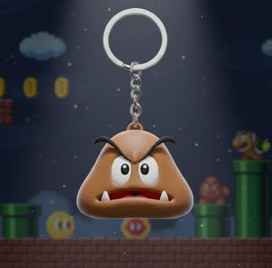 Goomba Head Keychain - Super Mario Classic Enemy - Super Mario - Ready to Print