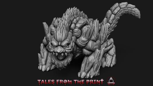Stone golem - Earth elemental - One part and multipart versions HIGH QUALITY by Tales From The Print
