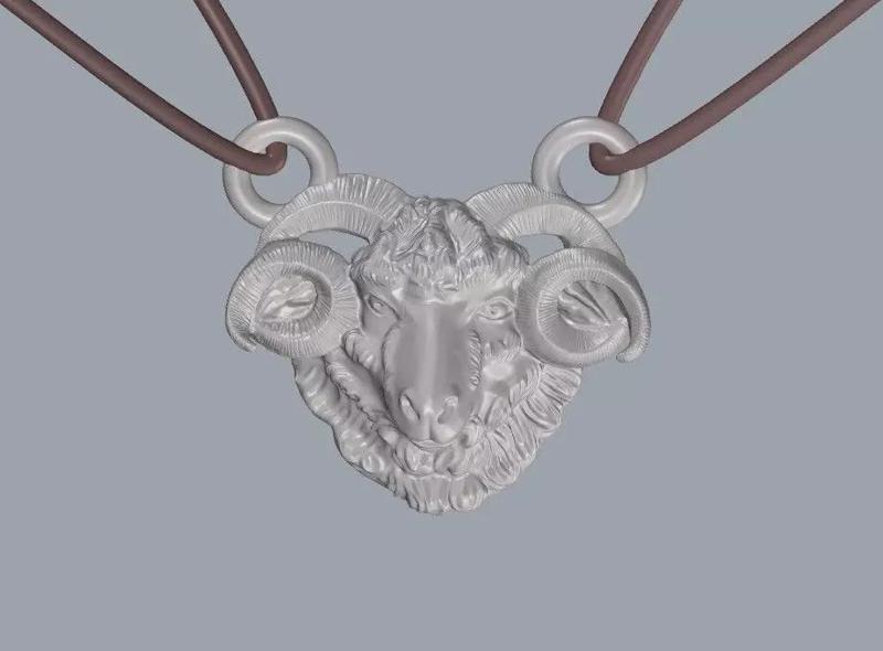 Ram Pendant design Zodiac sign Aries Design