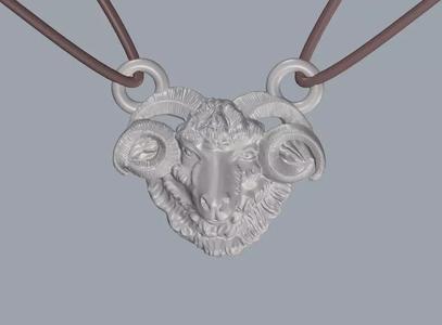 Ram Pendant design Zodiac sign Aries Design
