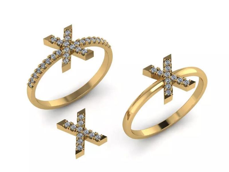 Alphabet letter ring X