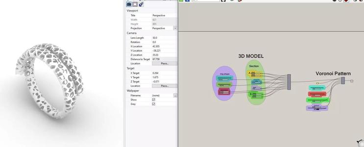 Algorithm for generate Ring the Voronoi Spiral Ring