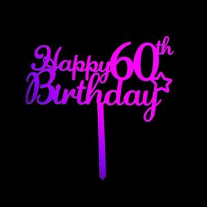 Happy 60th Birthday Cake Topper