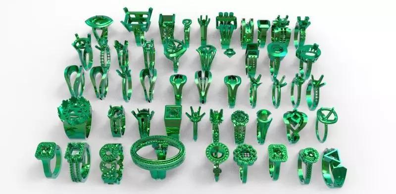 50 Various Solitaire Promise ring Jewelry Collection Bulk Sale