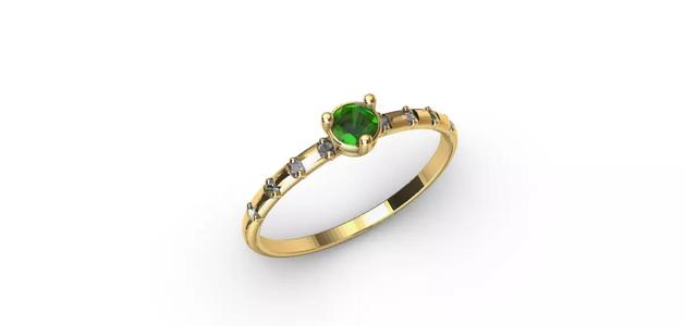 Anillo solitario para dama-mujer -v-
