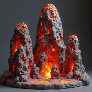 Volcanic Peaks STL -