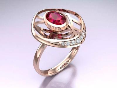 Oval stone ring - Womens  Rings - N762948