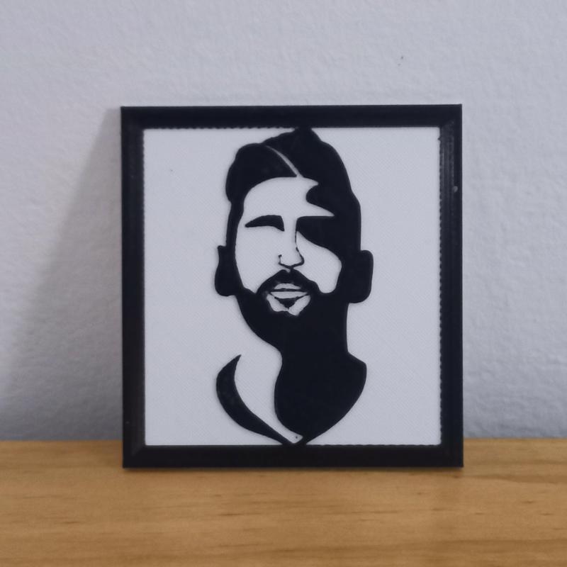 Leo Messi Silhouette Wall Painting