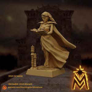 High Elf Mage | 32mm Scale Presupported Miniatures