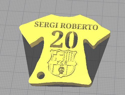 BARCELONA KEYRING - SERGI ROBERTO - 20 La Liga