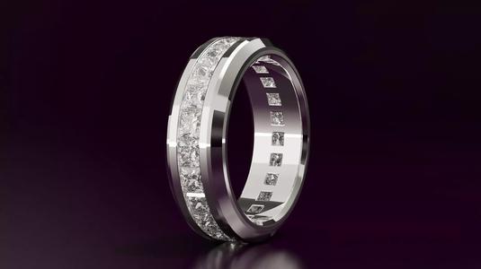 princess cut eternity ring N05 52EU size