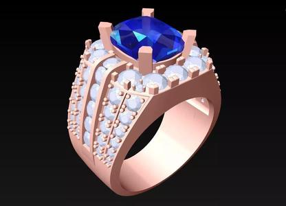 Oval stone ring - Mens Rings - N3149