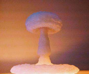 A wargame explosion or mushroom cloud