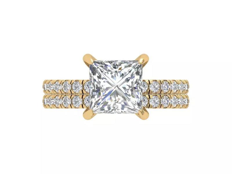 Solitaire Princess Bridal Set