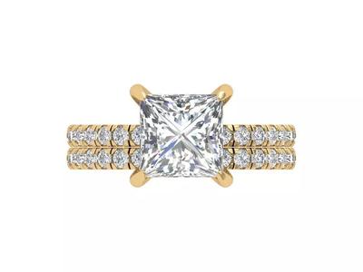 Solitaire Princess Bridal Set
