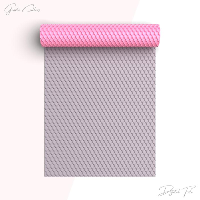 Scales Texture Roller For Polymer Clay, Skin Clay Texture Rolling Pin, Polymer Clay Tool, Digital STL File, No: 1459