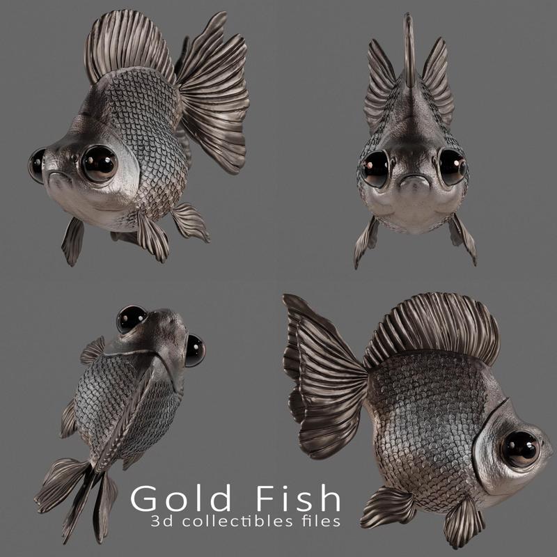 Gold fish 3d collectible files