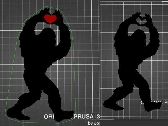 Big foot with Love Sign / 2 styles / Yetti / Sasquatch / Bigfoot wall decor