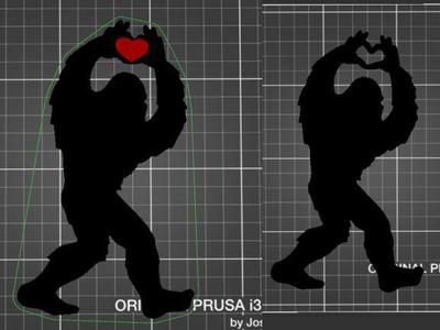 Big foot with Love Sign / 2 styles / Yetti / Sasquatch / Bigfoot wall decor