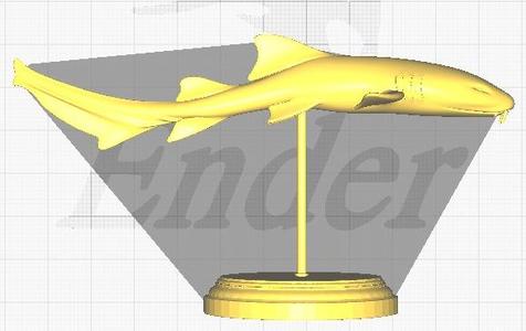 3D Model of Nurse Shark with Base - Elegance of the Seabed