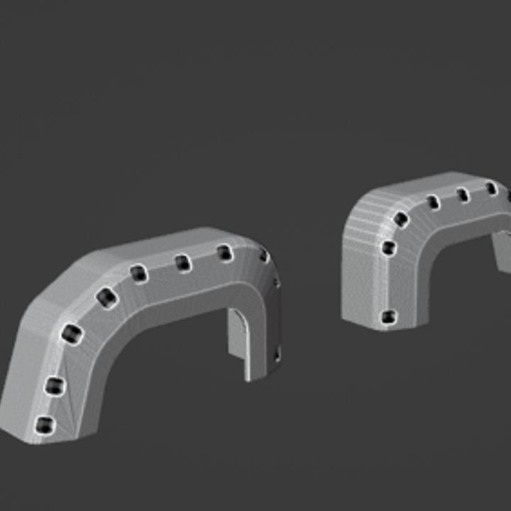 Gaslands 20mm (1:64) Scale Square Fender Flare STL for Custom Miniature Tabletop Vehicles