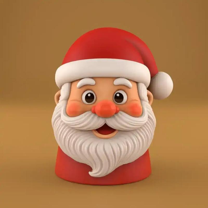Cute Santa Claus 3D Model for Christmas Decor