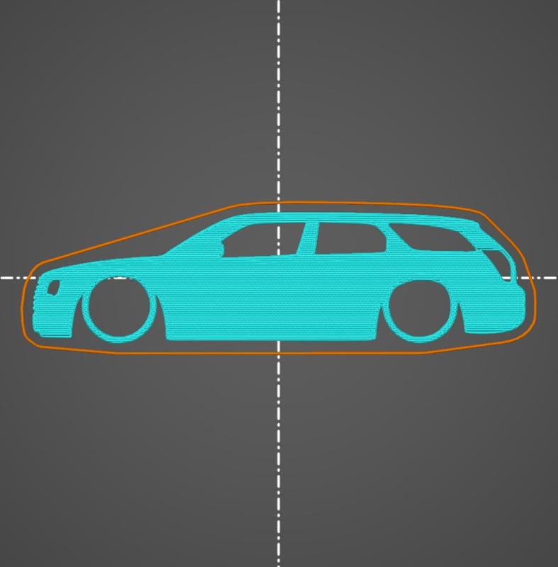 Chrysler 300 300C Lancia Thema Touring Wagon Estate 2011-2023 silhouette key