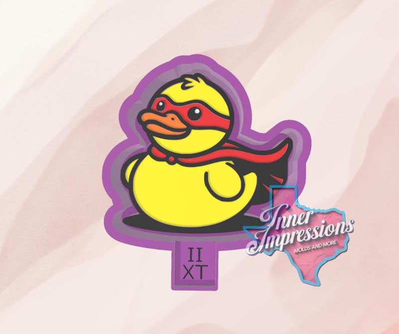 Super Hero Rubber Duck Freshie Mold