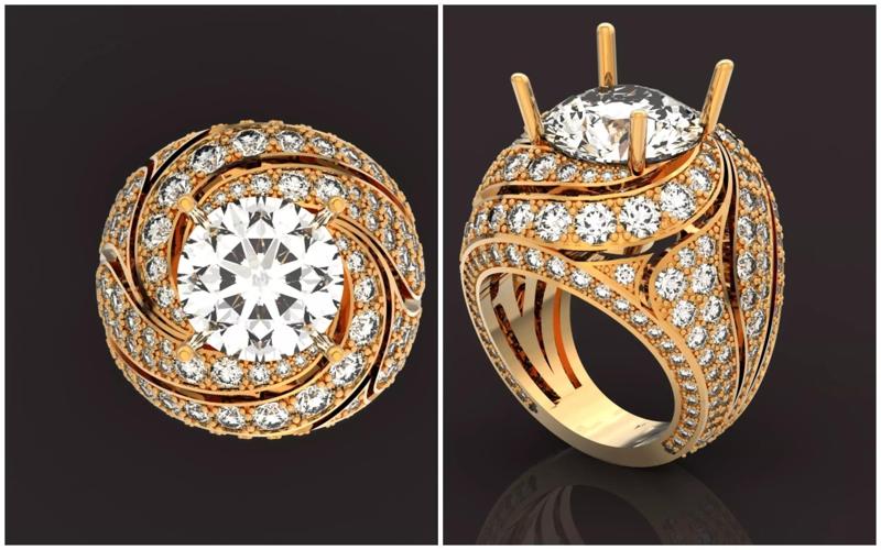 Graff Diamonds pave Swirl ring 1393