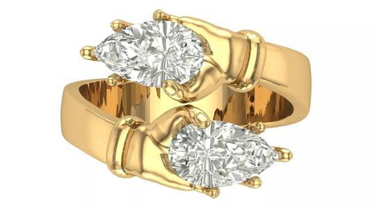 hand Pear Diamound Ring
