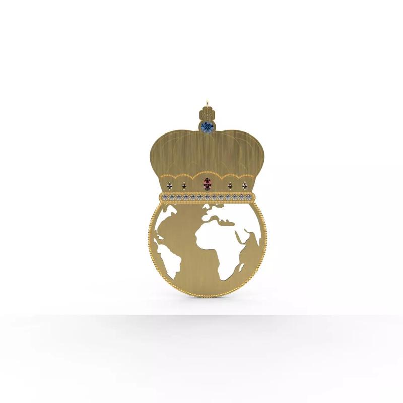world-queen necklace pendant
