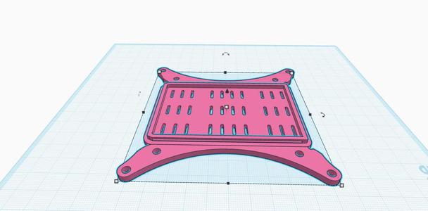 Remix of the 'Raspberry Pi 5 PCIe NVMe Case for Pimoroni NVMe Base' - VESA MOUNT BASE