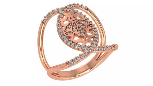 Honey Bees High Jewelry Cocktail Ring 3dm stl renders details