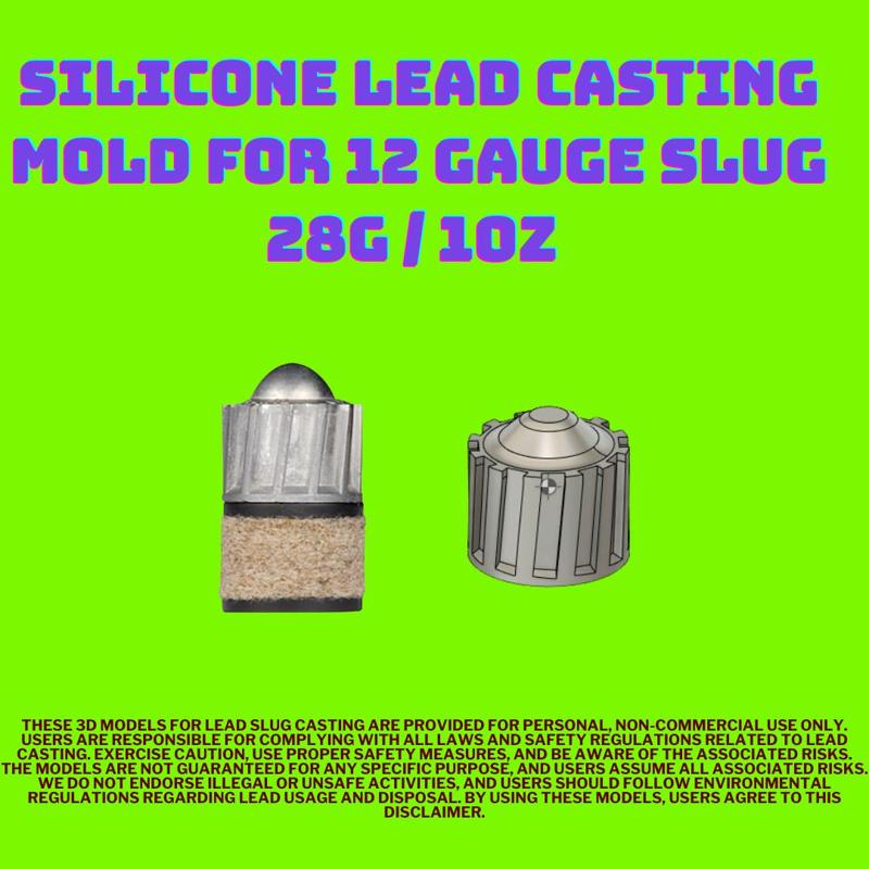 12 Gauge Slug Brenekke Silicone Casting Lead