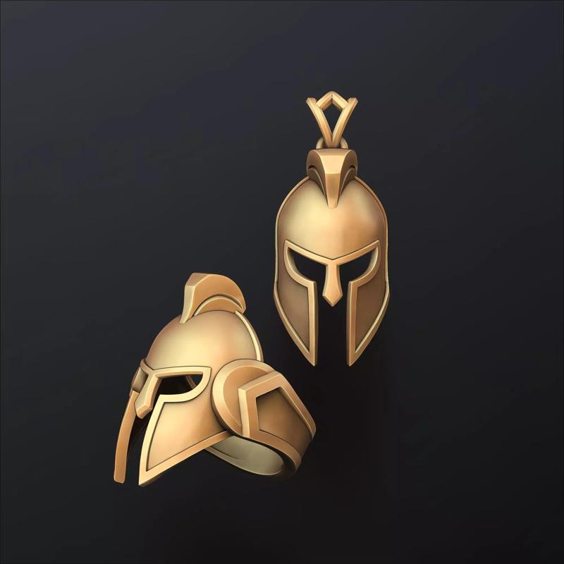 Helmet Pendant Ring Collection