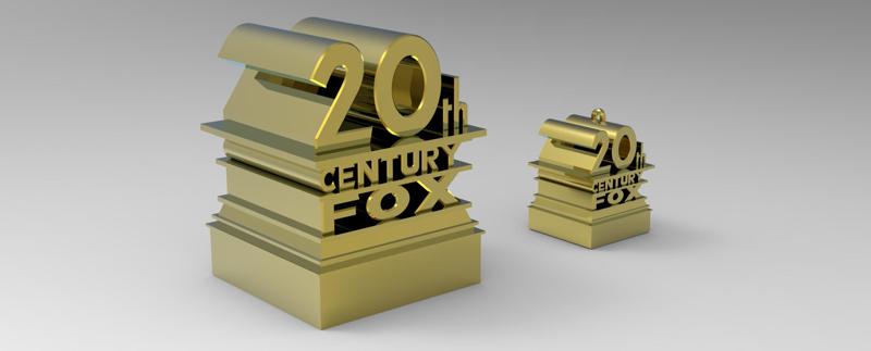3D printable 20th Century Fox logo and keychain