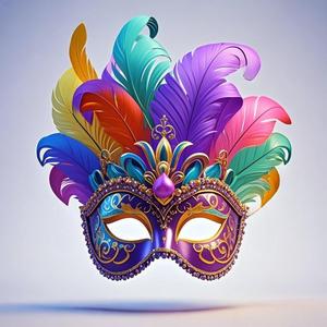 2349 Venetian Carnival Mask Color 3D Model, magic, dragon, serpent, mask, gnome, gorgon, venetian carnival, wild, fox, monster, cat, fair, witch, werewolf, horror, beast, snake, troll, skeleton dance